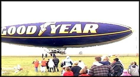 Goodyear blimp at Jefferson Iowa